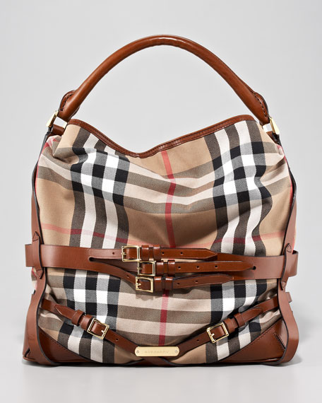 Burberry – Belted Check Hobo