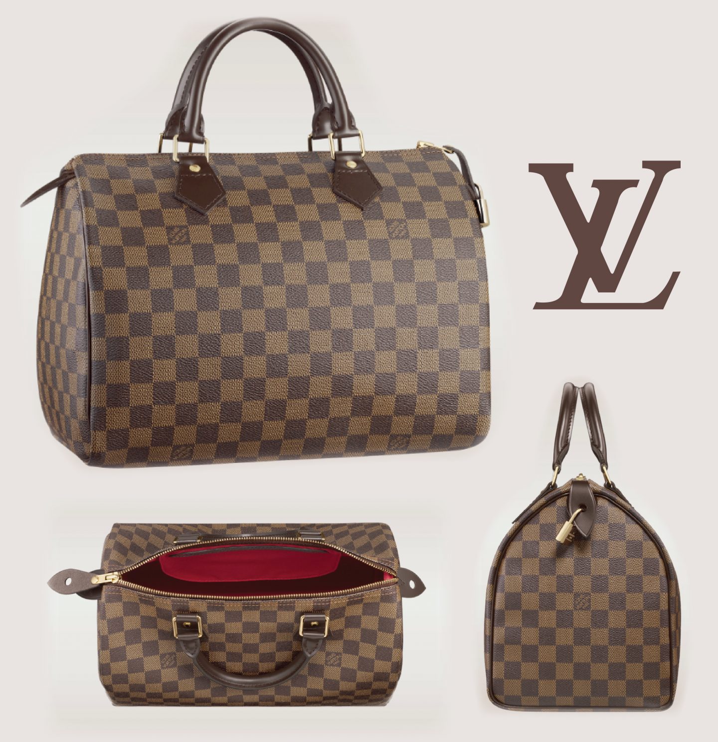 Louis Vuitton – Damier Ebene Canvas Speedy