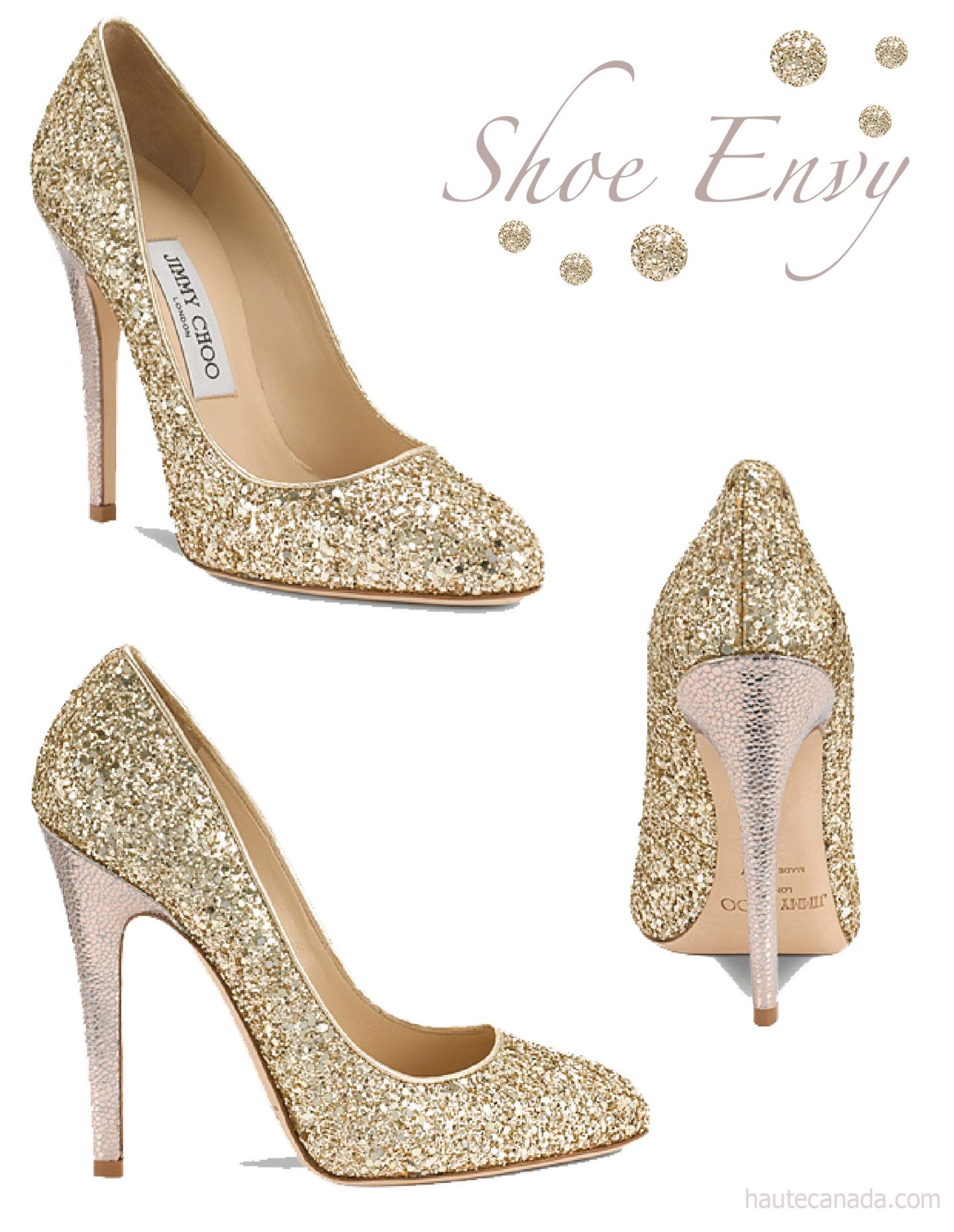 Shoe Envy: Jimmy Choo – Victoria, Gold Glitter Pumps