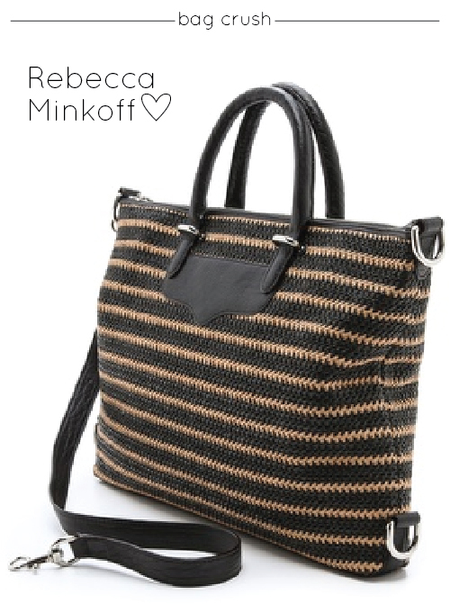 Bag Crush: Rebecca Minkoff – Woven Straw Bonnie Satchel