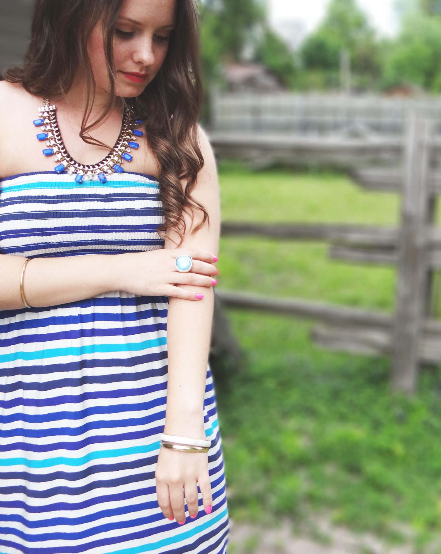 Outfit // White & Blue Stripes