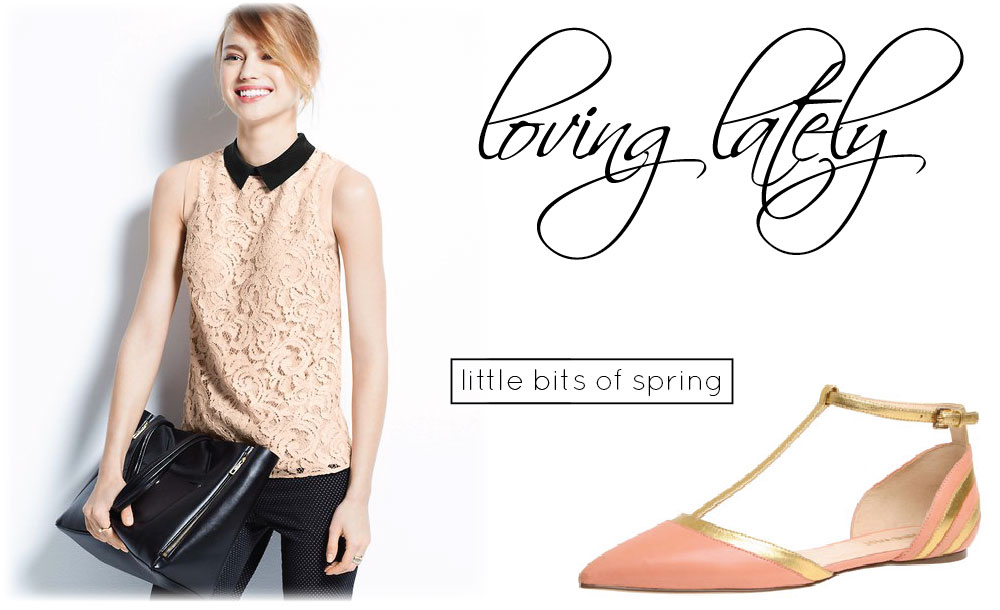 Spring Fashion, Loving Lately, Latest Finds, Lace Top, Coral Heels, Pink Shoes, Fashion, Style, Toronto Blogger