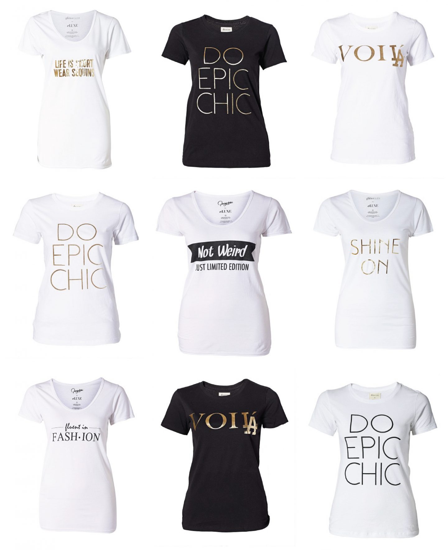 Trends: T-Shirt Quotes / blogger collaborations with eLUXE