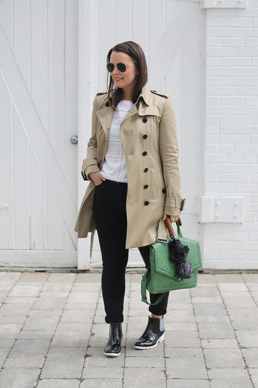 Fashion, Rainwear, Trench Coat, Rainboots, Spring Style