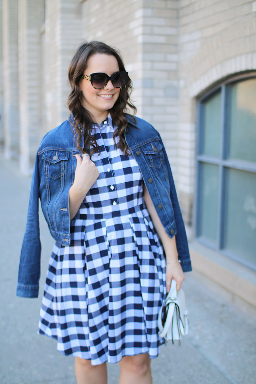 Nine West Gingham Dress, Toronto Bloggers, Canadian Style Blog, A Side Of Vogue, Victoria Simpson