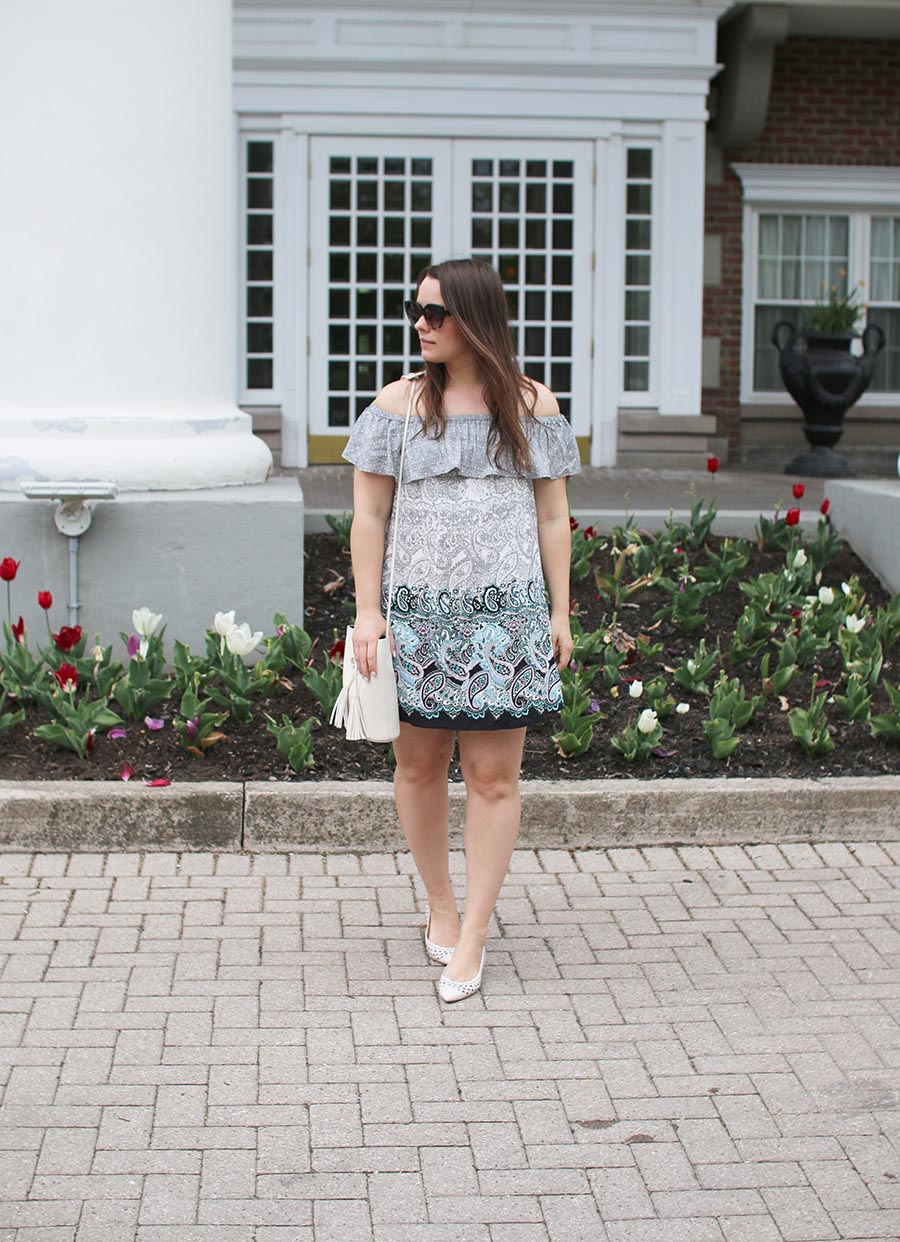 Outfit // Easy Travel Style: Off The Shoulder Summer Dress