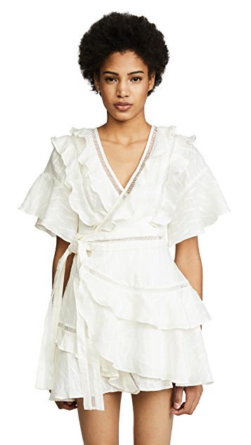 Acler Basque Ruffle Dress