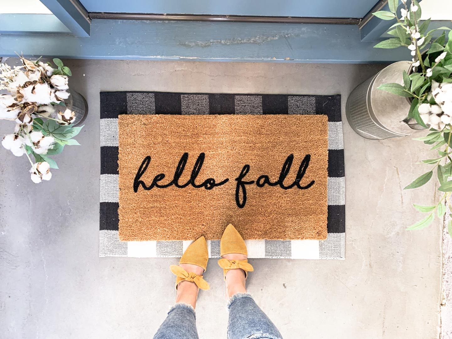 Hello-Fall-Welcome-Mat-OutdoorsAnthropologie-Love-Grows-Here